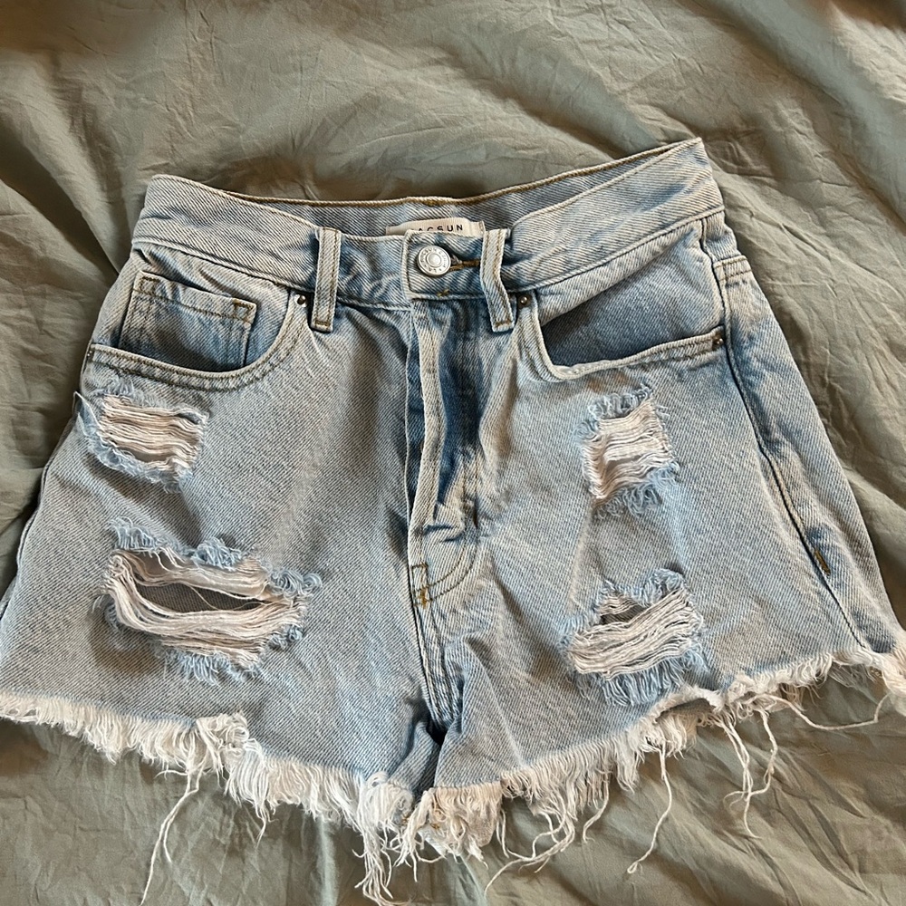 Casual Distressed Denim Shorts